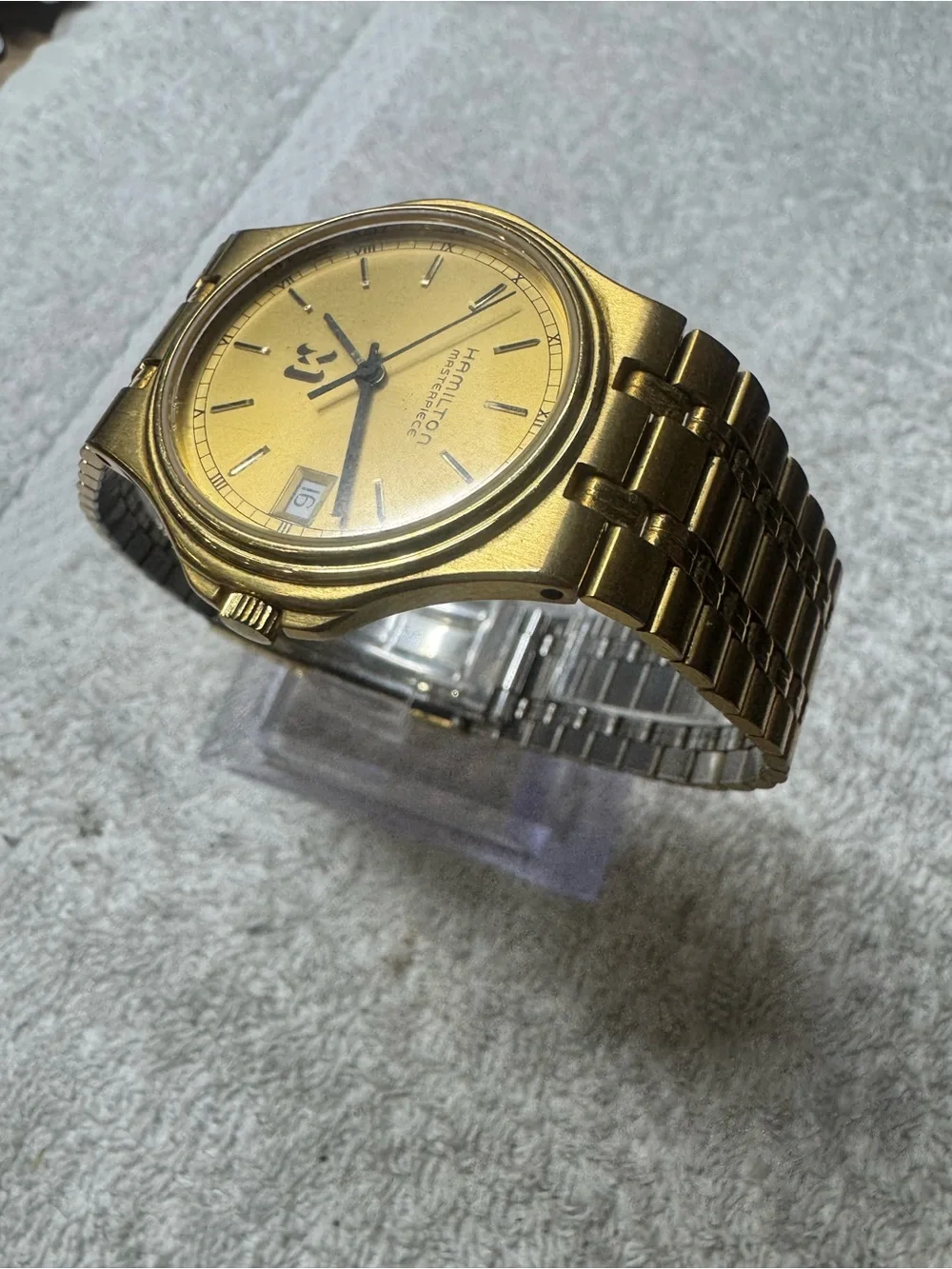 #176 Hamilton Gold-Tone Men's Watch with Daters